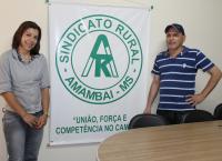 Mobilizadora de Paranhos recém contratada pelo SRA, Márcia de Fátima, juntamente com o mobilizador Olguimar Andrade.